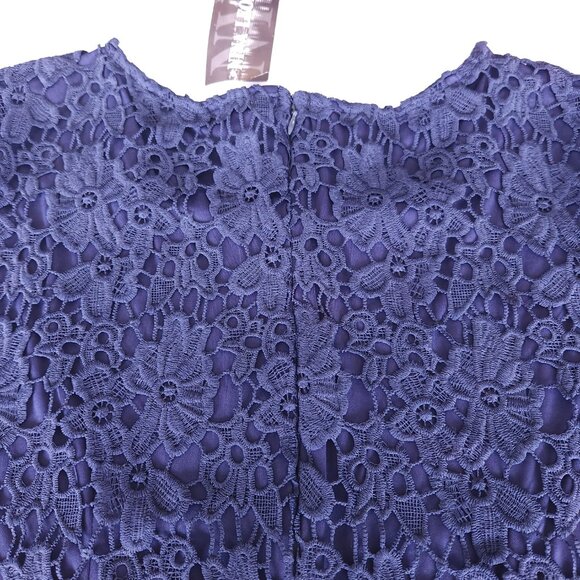 Nina Leonard Navy Blue Lace Dress, Plus size 3X - Picture 13 of 16